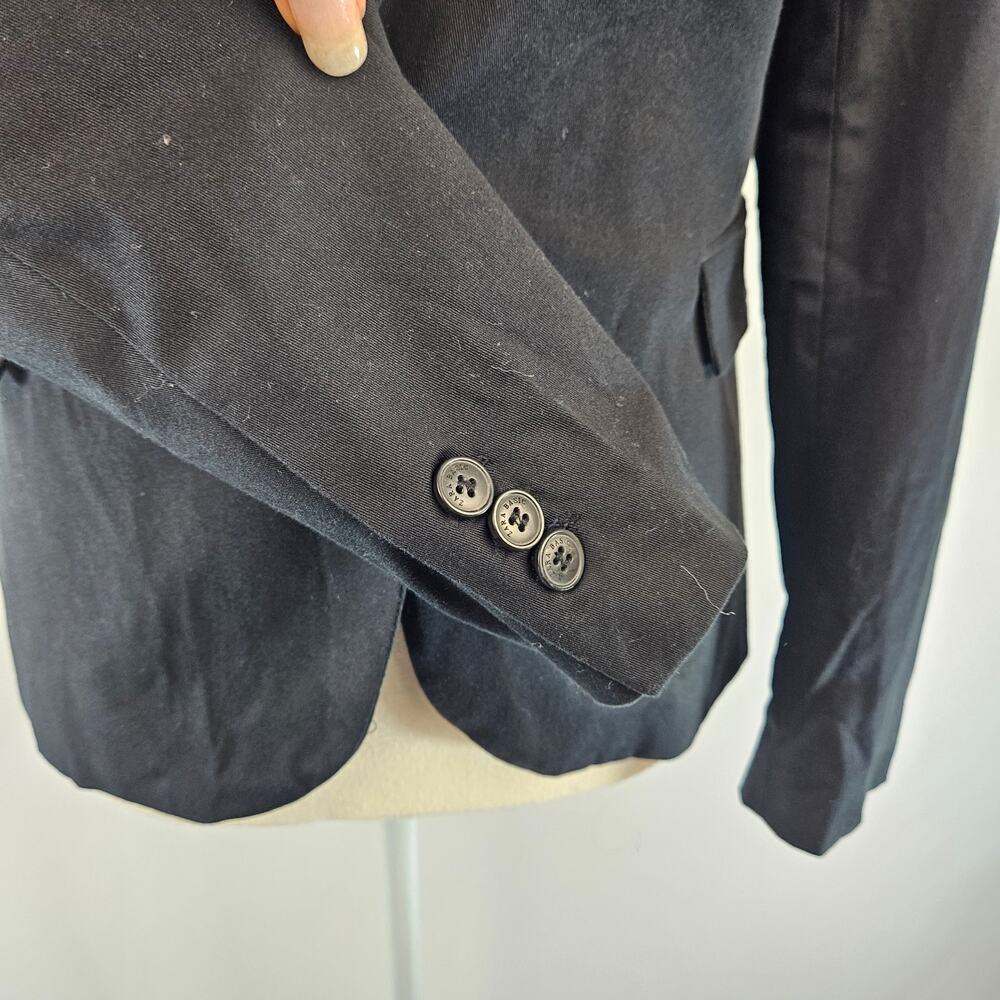 Zara Basic One Button Cotton Blend Fitted Notched… - image 4